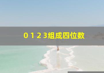 0 1 2 3组成四位数